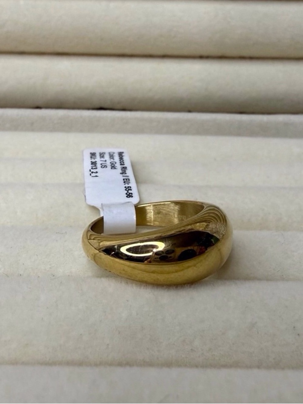 Classic Polished Gold Dome Ring for Women - Picture 5 of 6